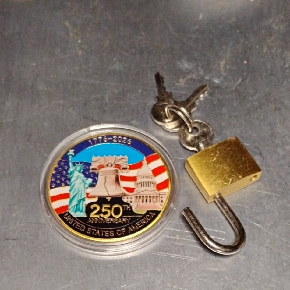 250th Anniversary Commemorative Coin with Padlock